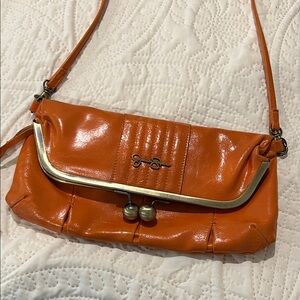 Vintage Jessica Simpson Orange Leather Shoulder Bag
